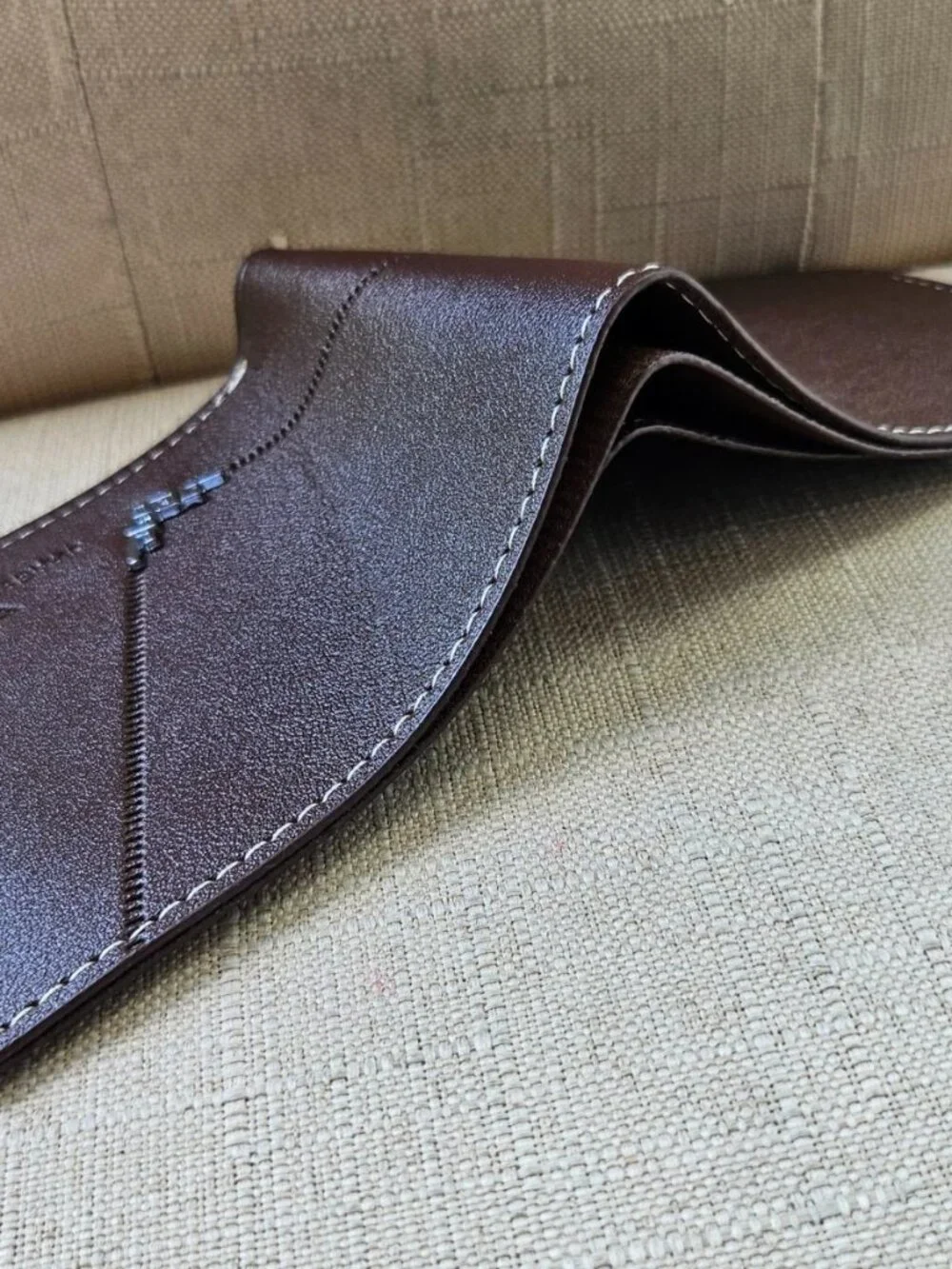 Men Wallet Brown Rubber Faux Leather Bifold Card Holder Waterproof Billfold